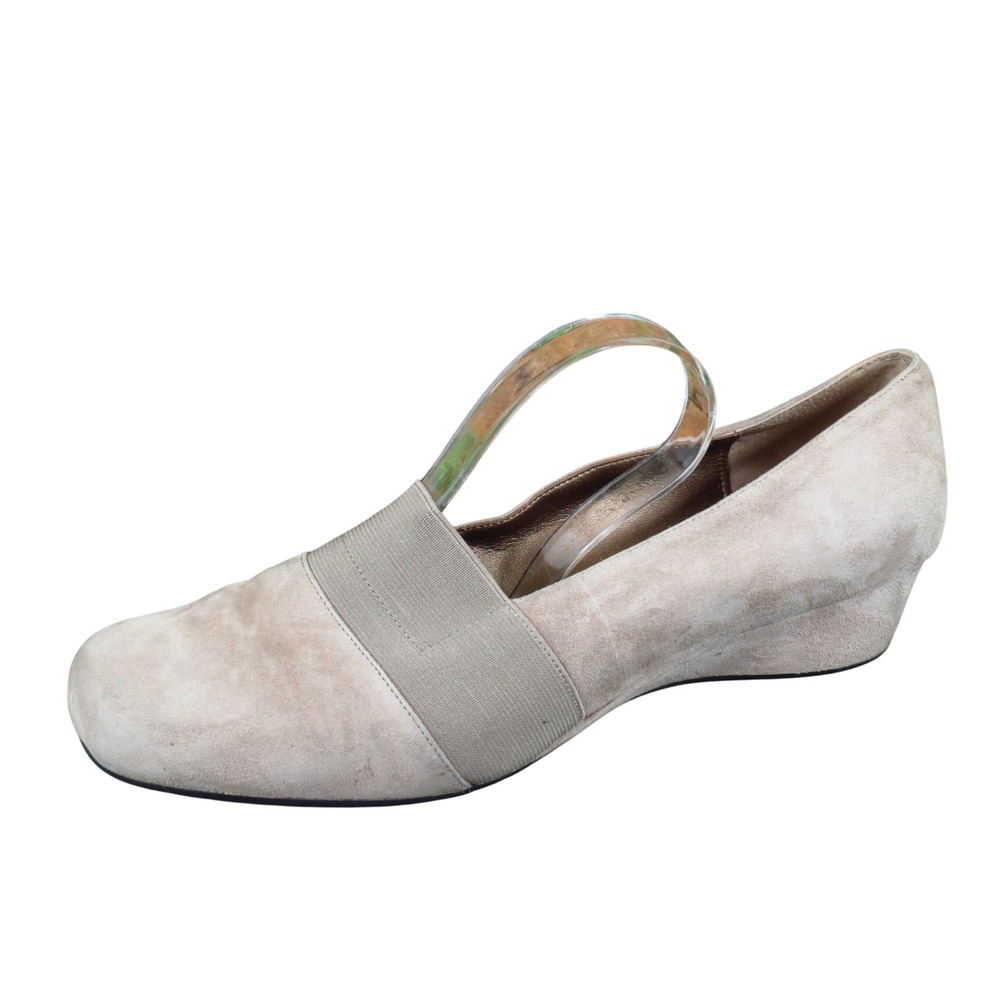 Vaneli Women Women Wedge Pump Shoe Size 11M Professional Dress Tan Suede